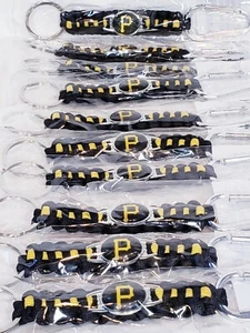MLB Pittsburgh Pirates Paracord Rope Key Chains LOT OF 10 W/ Spring Clip - Picture 1 of 9