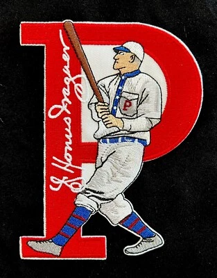 RARE Honus Wagner HOF Pittsburgh Pirates 5in Iron Sew On Embroidered Patch Auto - Image 1 of 3