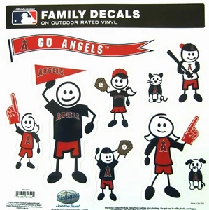 Los Angeles Anaheim Angels Outdoor Rated Vinyl Family Decals MLB Baseball - Picture 1 of 3