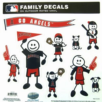 Los Angeles Anaheim Angels Outdoor Rated Vinyl Family Decals MLB Baseball - Image 1 of 3