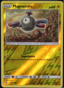 Pokemon TCG - Unified Minds - Magnemite - 58/236 - Common - Reverse Holo LP/NM - Picture 1 of 2