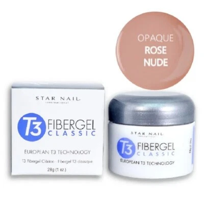 Star Nail T3 Fiber Gel Classic builder sculpting gel Opaque Rose Nude 1oz - Image 1 of 4