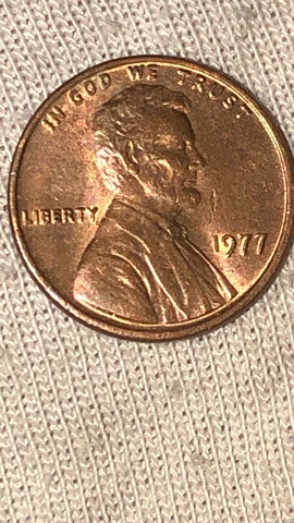 1977 lincoln cent No mint mark DD Dbl EAR ERROR!!!RARE Beautiful Rainbow 🌈 Cover