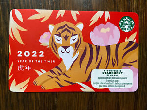 Canada Series Starbucks "2022 YEAR OF THE TIGER" Gift Card - New No Value