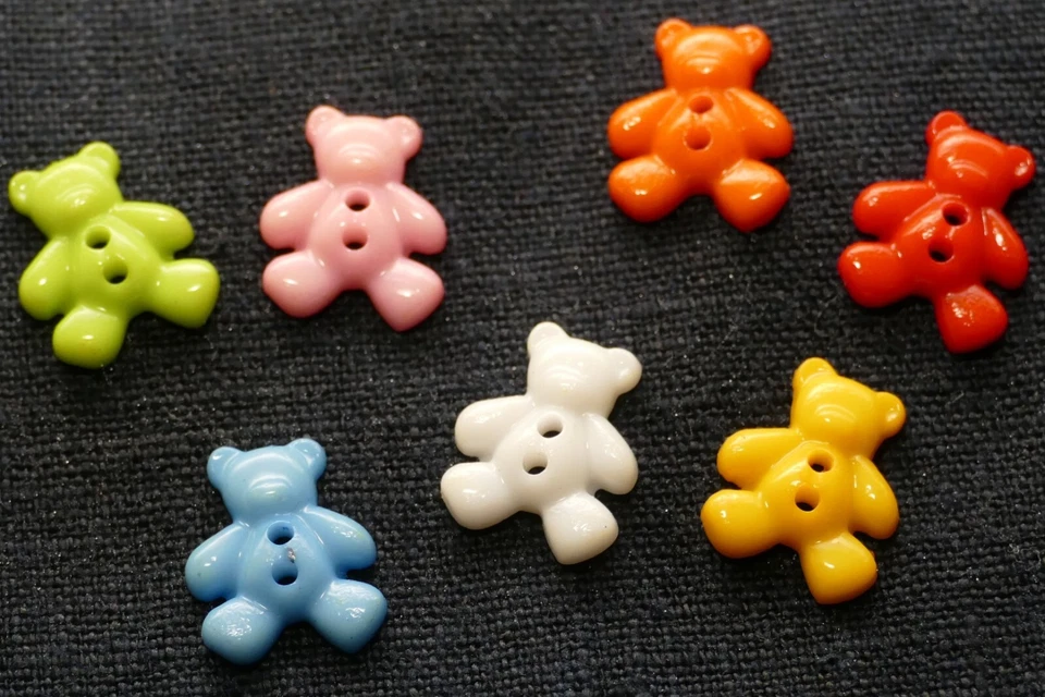 25 Kinder Knöpfe "Teddy / Bär"  Farbmix (Lot 1) - Bild 1 von 1