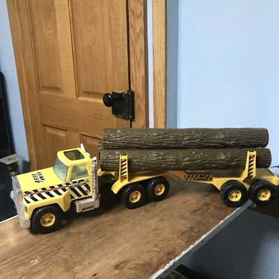 Hard Hat Construction Contractors Log Hauler Logging Truck & Trailer Nylint - Image 1 of 4