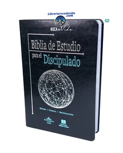 Biblia De Estudio Para El Discipulado RVR.1960 Piel Cuero Negro - Picture 1 of 4