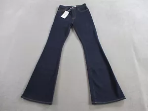 Frame Jeans Womens 27 Blue Denim High Rise Flare Dark Wash Ladies Pants 27x34 - Picture 1 of 11