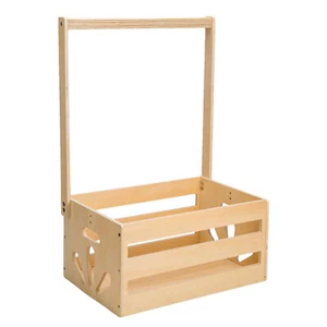 Wooden Baby Shower Crate Closet, Baby Toy Storage Basket with Handle - Picture 1 of 8