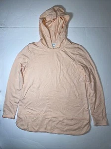 J Jill Pure Womens Size XS Peach Long Sleeve Pullover Hoodie Pima Cotton Blend - Picture 1 of 7