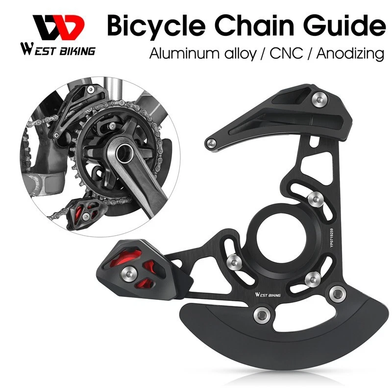 WEST BIKING Aluminum Alloy MTB Bike Bicycle Single Disc Chain Guide Bash Guard - Image 1 of 4