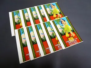 X10 GROSSHANDEL BESEN ETIKETT VINTAGE PIN UP HAWAII ALOHA 1930ER HONOLULU SURFEN C66 - Bild 1 von 3
