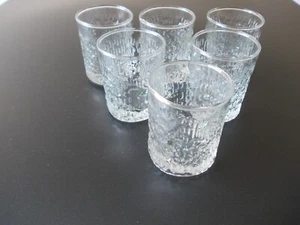 Ravenhead Siesta 6 x small tumblers 14cl glasses Vintage 1970's Bark Effect - Picture 1 of 3