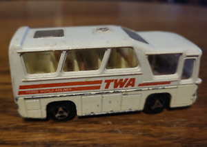 Vintage Majorette No 262 Mini Bus TWA white 1/87 France