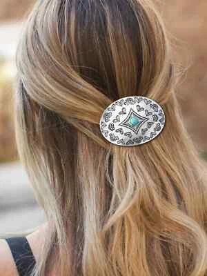 FAUX ~ TURQUOISE ~ HAIR ~ BARRETTE - Image 1 of 3