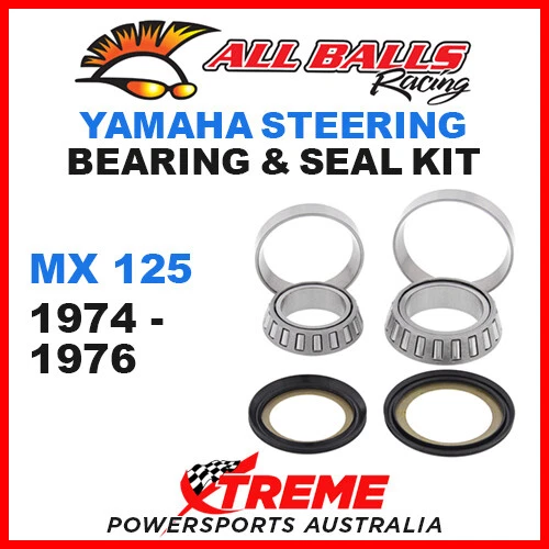 KIT COJINETE VÁSTAGO CABEZAL DIRECCIÓN TODAS LAS BOLAS 22-1008 YAMAHA MX125 MX 125 1974-1976 Foto 1 de 2