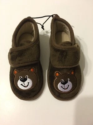 Туфли-тапочки для мальчиков ясельного возраста M L XL коричневые  - Изображение 1 из 4