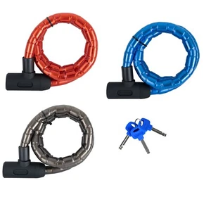 Oxford Barrier Lock Armoured Cable Bicycle Motorbike Quad Bike Key 1.4m Security - Picture 1 of 19