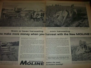 PÁGINA DE PUBLICIDAD DE COLECCIÓN MINNEAPOLIS MOLINE - # 88 MOLINE COSECHADORA - 1958 - Imagen 1 de 3