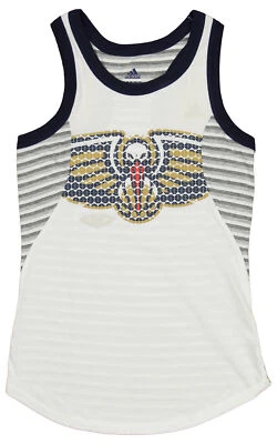 Camiseta sin mangas Adidas NBA jóvenes niñas (7-16) New Orleans Pelicans Court Foto 1 de 2