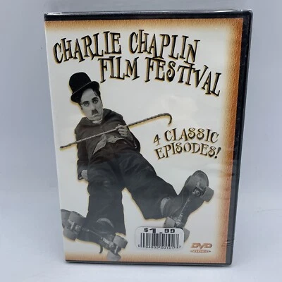 Charlie Chaplin Film Festival (DVD, 4-Classic Episodes B&W) SEALED NEW - Image 1 of 3