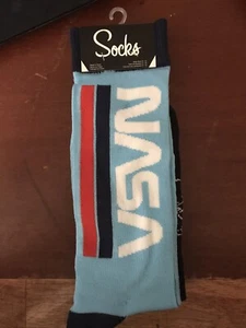 Nasa 2 Pair Crew Socks-Mens 2 PACK NEW /w Tags - Picture 1 of 3