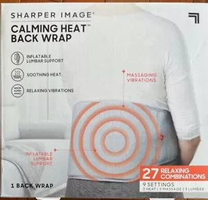 Back Wrap Pad CALMING HEATING MASSAGING INFLATABLE LUMBAR SUPPORT SHARPER INAGE - Picture 1 of 4