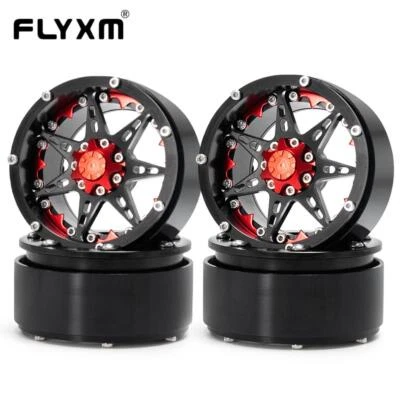 4pcs 2.2" Aluminium Beadlock Wheels for 1/10 RC Crawler Wraith TRX-4 D90 SCX10 - Image 1 of 4