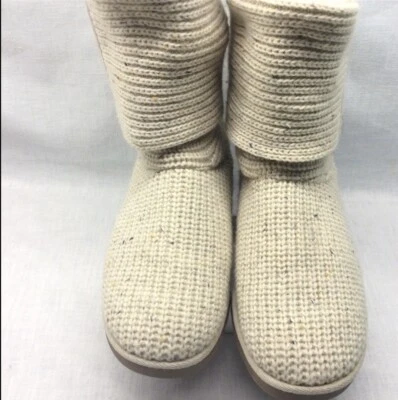 Botas de Invierno para Mujer 8 Mezcla de Lana Exterior Cálidas Plegables Únicas Clásicas Crema Foto 1 de 4