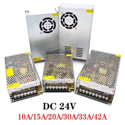 Alimentatore da AC a DC 24V Adattatore Trasformatore Driver LED 10A/15A/20A/30A/33A/42A - Immagine 1 di 4