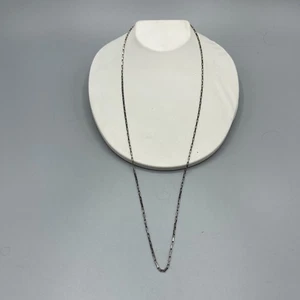 Hermoso collar de cadena de eslabones únicos de plata de ley 925 vintage #Z237 - Imagen 1 de 23