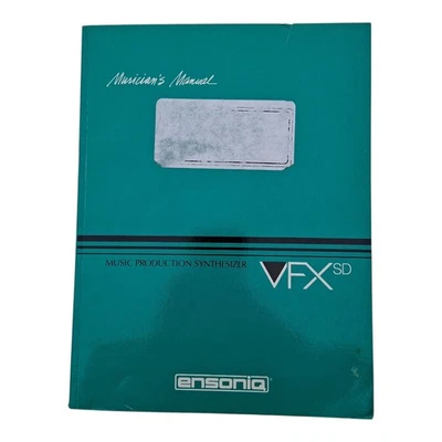 Ensoniq VFX SD Synthesizer Manual Synth VFXSD 1988 - Image 1 of 4