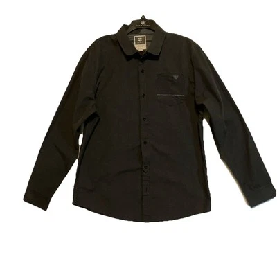 Split Shirt Mens XL Black/Gray Long Sleeve Cotton Polyester - Image 1 of 4