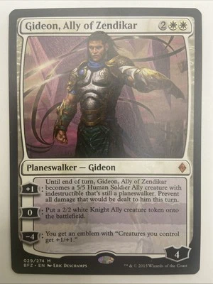 1 x Gideon, Ally of Zendikar - Battle For Zendikar - NM-Mint - MTG - Image 1 of 2