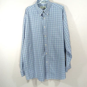 Orvis Blue Plaid Button Up Dress Shirt Size XL Cotton Long Sleeve - Picture 1 of 4