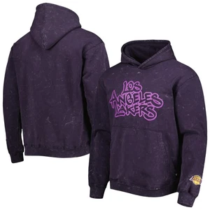 Pullover unisex The Wild Collective púrpura lavado ácido tonal de Los Angeles Lakers - Imagen 1 de 4