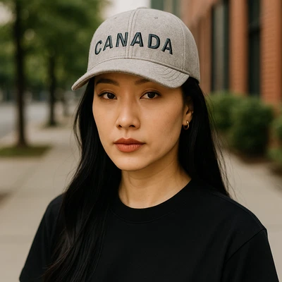 Hudson Bay beige Bastball Cap. HBC Stripes - Image 1 of 4