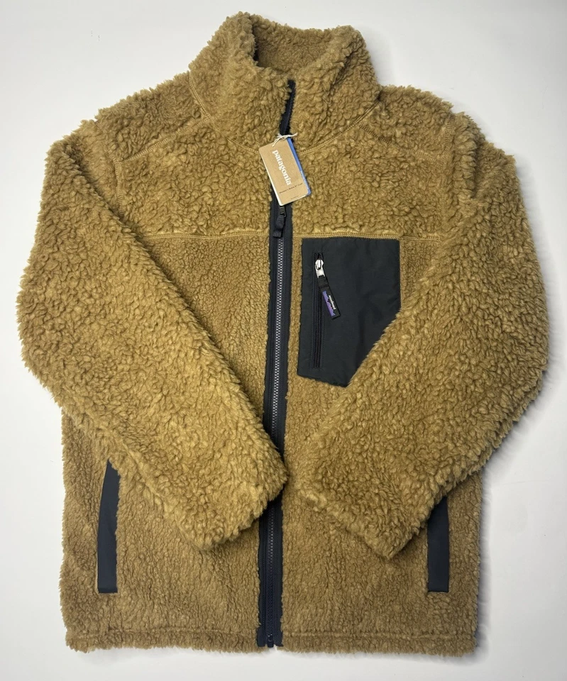 Patagonia Womens Coat Nest Brown Size M Retro-X Fleece Stand Collar Full Zip