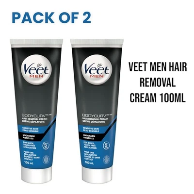 2x Veet Men Crema depilatoria para piel sensible 100 ml sin caja envío y devolución gratuitos Foto 1 de 2