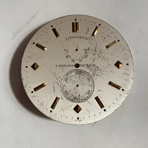 ANTICO OROLOGIO DA TASCA CRONOMETRO LONGINES 79MM QUADRANTE - DA RESTAURARE  - Foto 1 di 2
