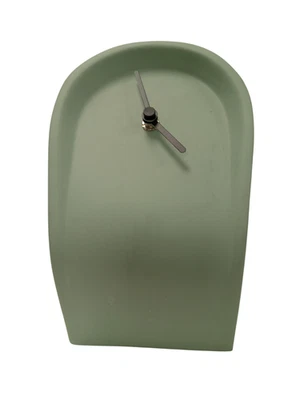 Osmaido Modern Sculptural Green Desk Clock with Minimalist Design Untested  - Image 1 of 4