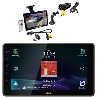 JVC 9" HD Screen AM/FM Radio Receiver, 7'' Rearview Backup Color Camera - Image 1 of 3