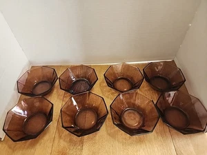 Set of 8 Hazel Atlas Moroccan Amethyst Dessert Berry Bowls 4-3/4" Wide - Picture 1 of 4