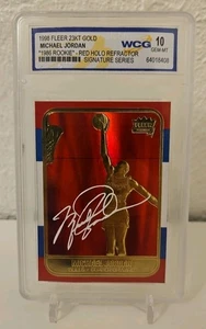 1998 Fleer - Michael Jordan 23KT Gold Red Holo Refractor Signature Series WCG 10 - Bild 1 von 6