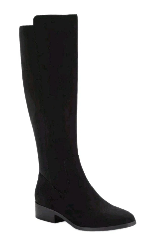 Style&Co Charmanee Womens Knee High Riding Boots Black Faux Suede 10017739700