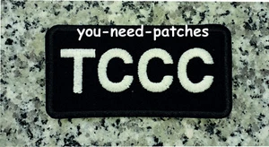 Tactical Combat Casualty Care TCCC Logo Patch Military Medics Emblem sew on 2stk - Picture 1 of 1