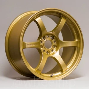 (set of 4) Gram Lights 57DR 18x9.5 +38 5x114.3 E8 Gold - Picture 1 of 7