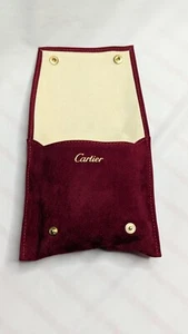 Authentic New Cartier Watch & Jewelry OEM Red Travel Pouch With Pillow - Picture 1 of 4