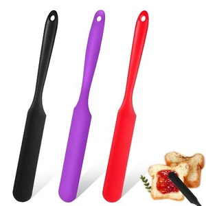 3PCS Silicone Jar Spatula Set Heat Resistant Jam Spreader for Baking & Mixing - Picture 1 of 7