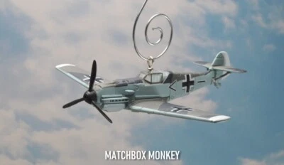 WWII German Bf 109 Messerschmitt Fighter Luftwaffe Custom Christmas Ornament - Image 1 of 4